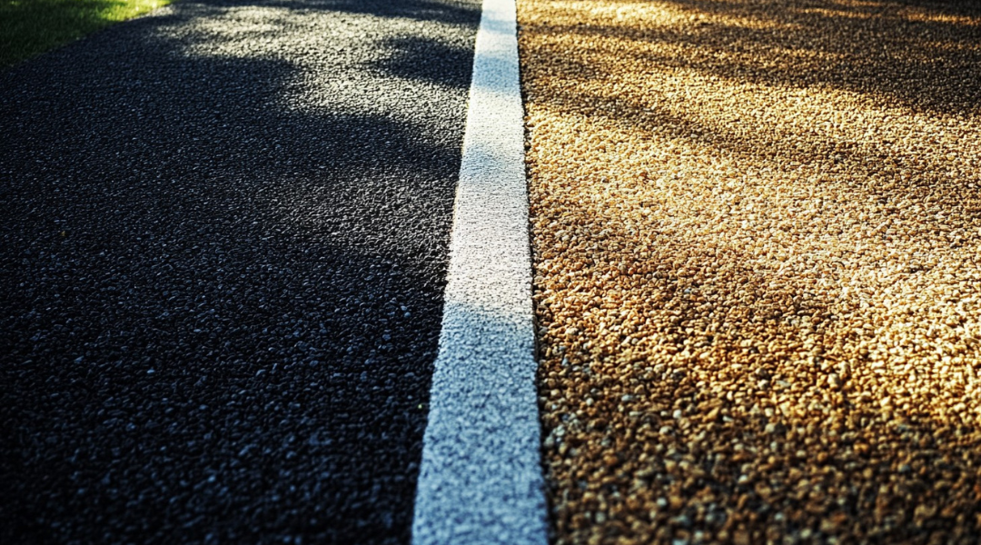 Border on an asphalt road | photo by <a href="https://stockcake.com/i/sunlit-asphalt-road_1225935_846300">Stockcake</a>